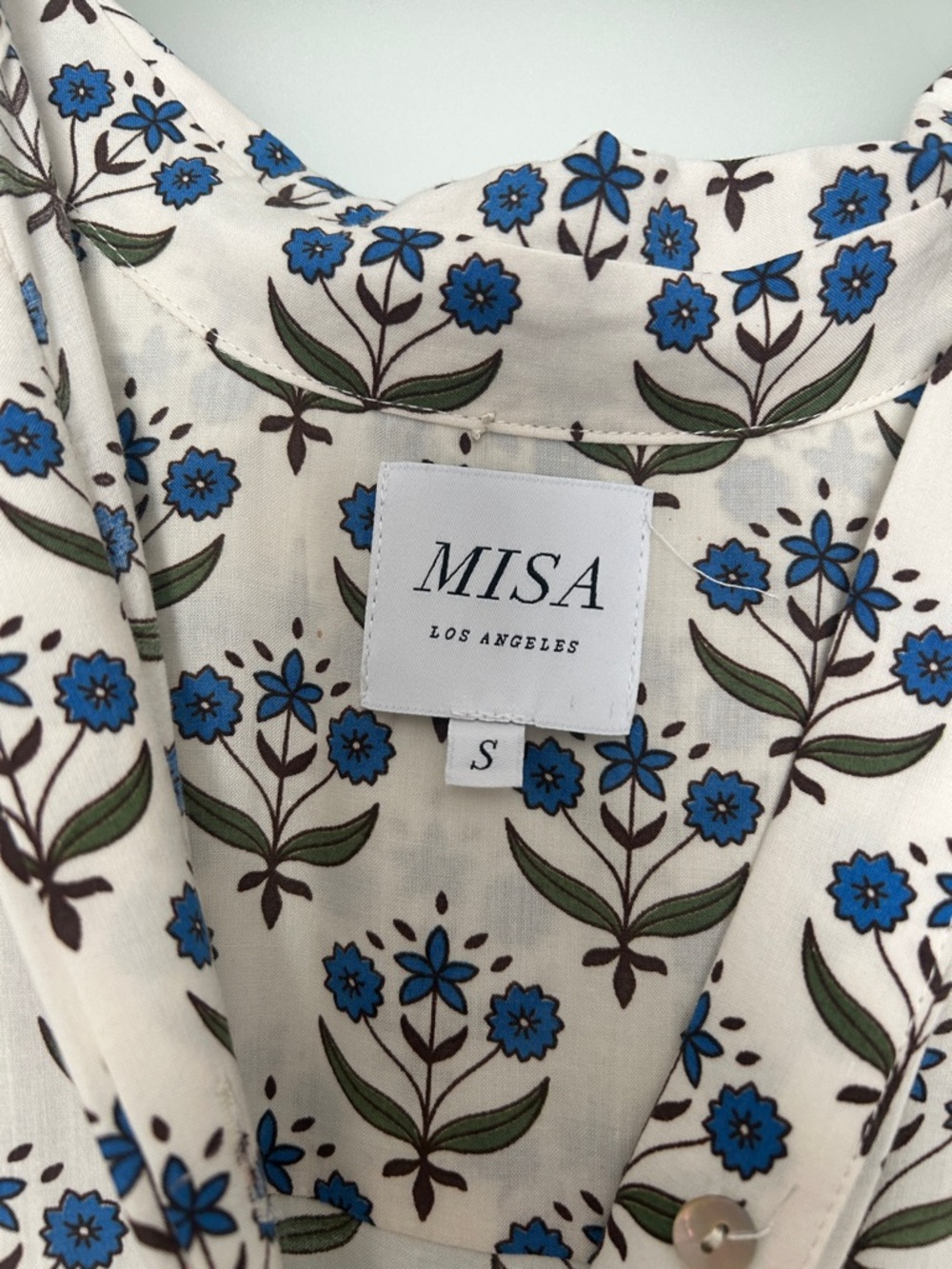 MISA Los Angeles Daniela floral puff sleeve shirt dress small - Picture 3 of 9